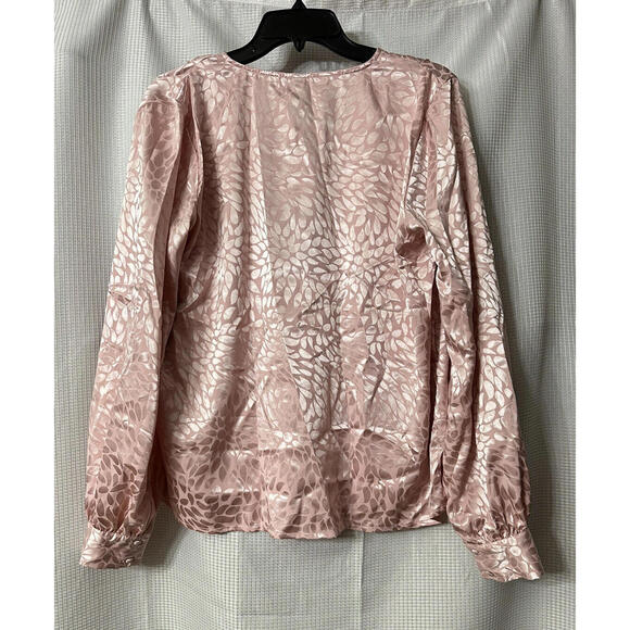 NWT Y.A.S Womens Long Sleeve Pink Button Front‎ Top Blouse Shirt Size XL - Picture 9 of 12